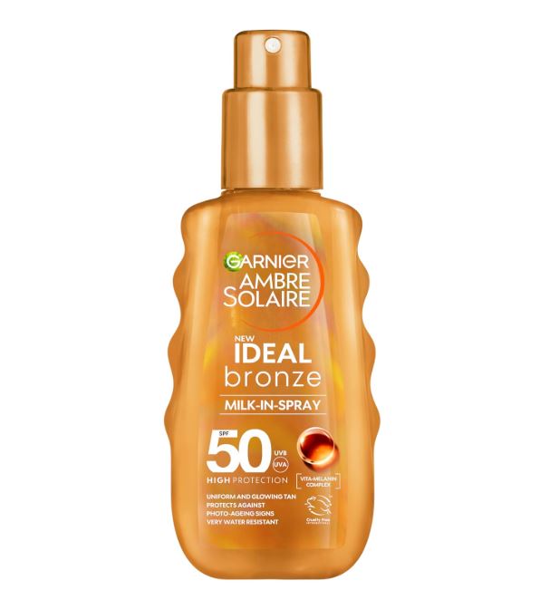 GARNIER Ambre Solaire Ideal Bronze Sun Cream Milk-In Spray - Sun Protection Spray SPF 50