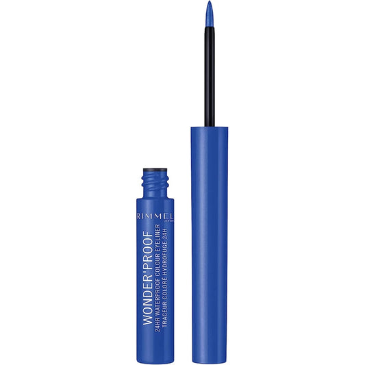 RIMMEL Wonder Proof 24Hr Waterproof Intense Colour Glossy Eyeliner 005 Pure Blue-BeautyNmakeup.co.uk