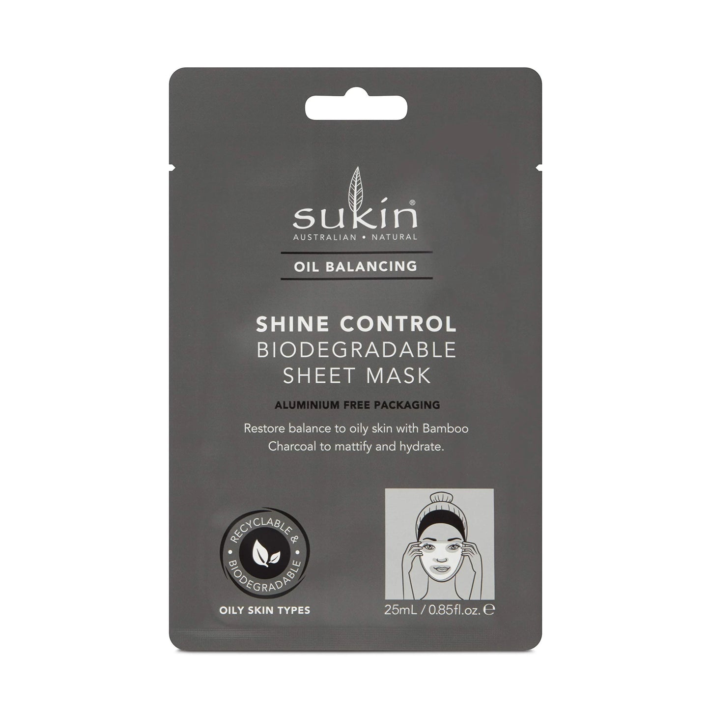 Sukin Oil Balancing Shine Control Sheet Mask Sachet Pack of 8