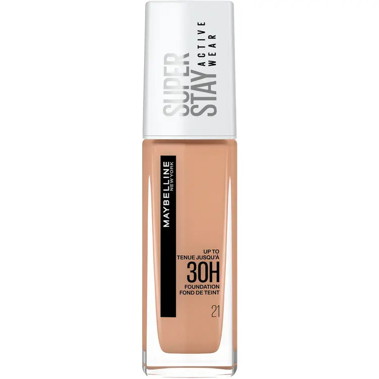 MAYBELLINE Super Stay Active Wear 30H Foundation, 21 Nude Beige