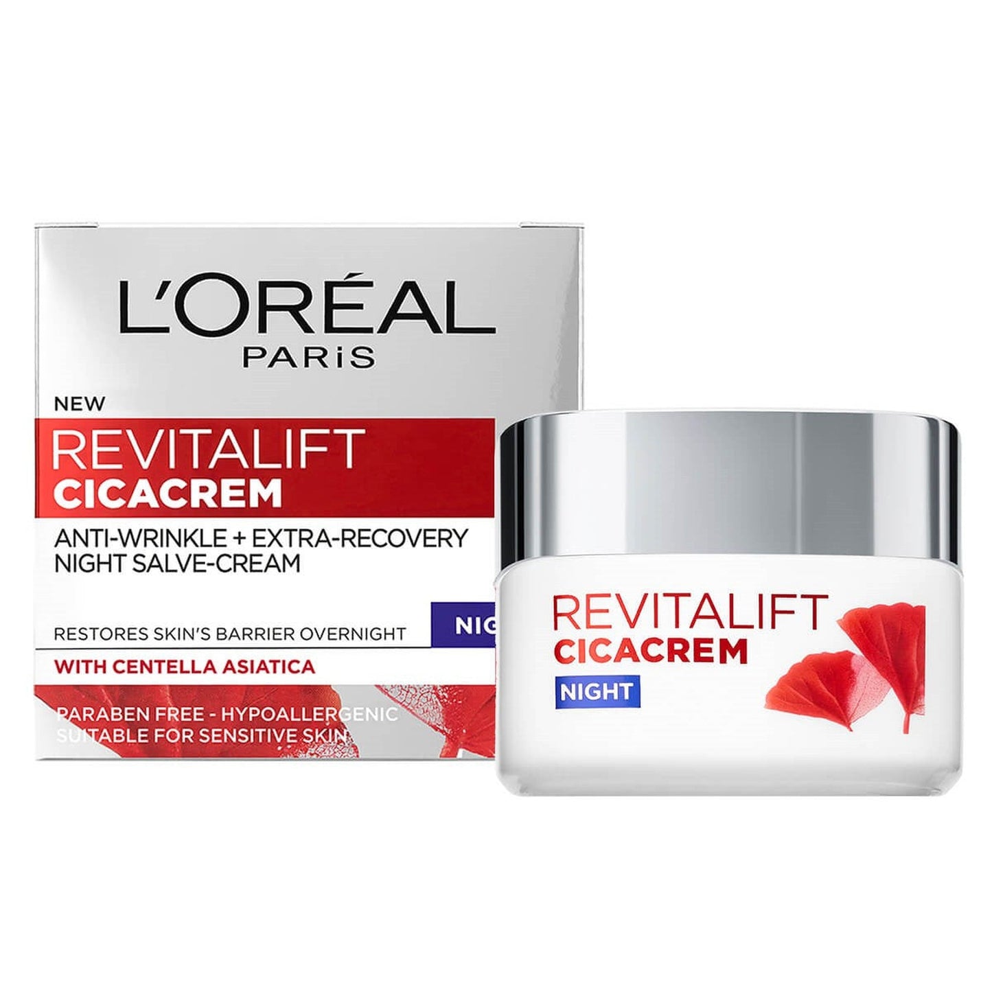 L'OREAL Revitalift CICA Night Balm Cream Anti Aging 50ml with Centella Asiatica-L'Oreal-BeautyNmakeup.co.uk