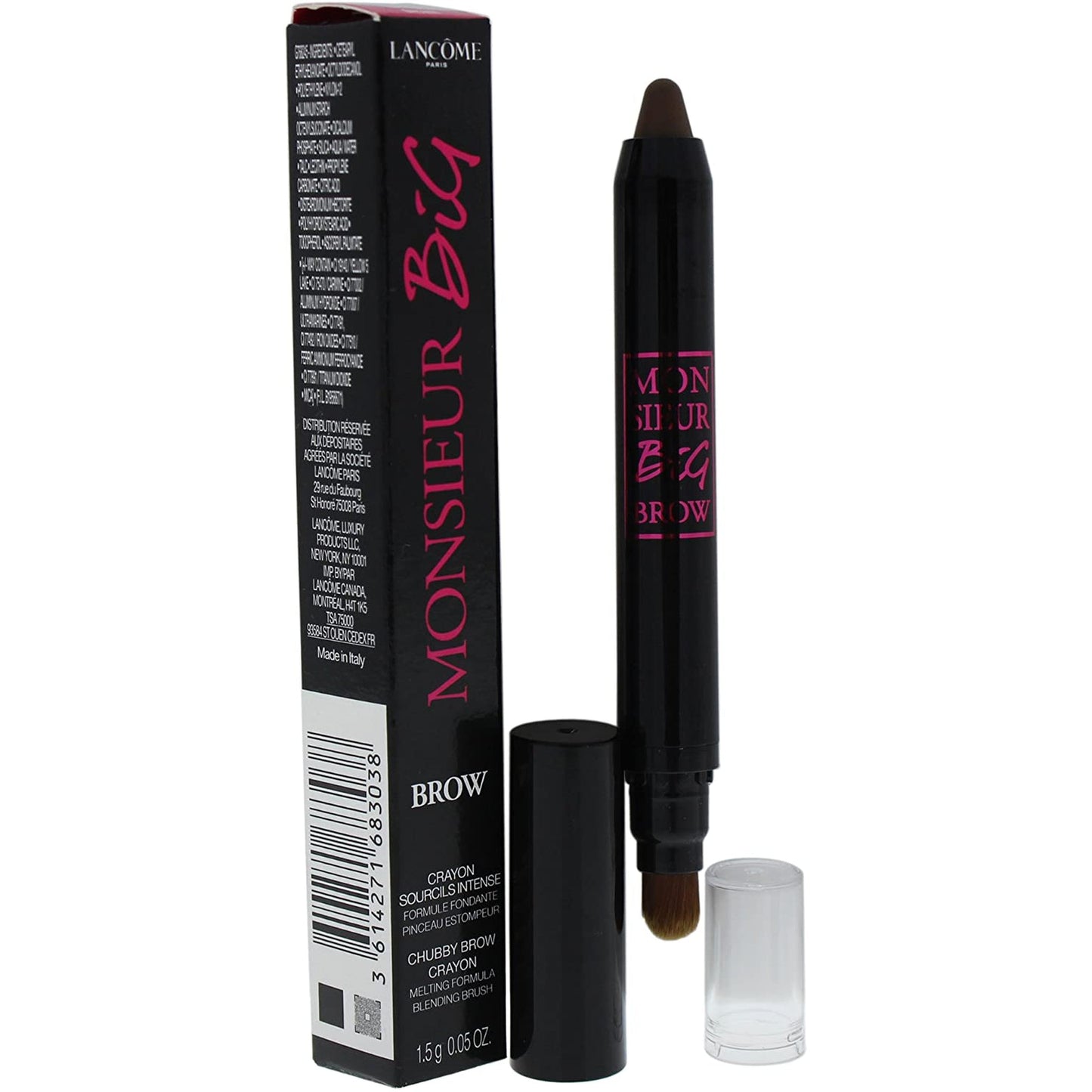 Lancome Monsieur Big Brow - Chubby Brow Crayon - 03 Brown-LANCOME-BeautyNmakeup.co.uk
