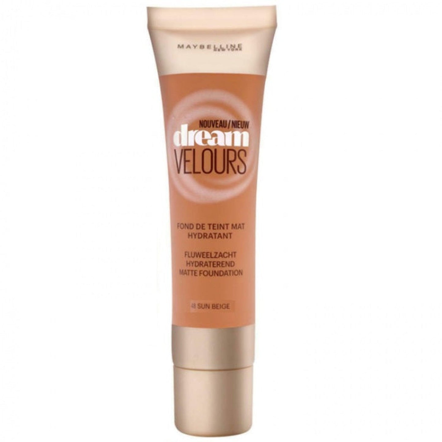 Maybelline Dream Velvet Foundation 48 Sun Beige-Maybelline-BeautyNmakeup.co.uk