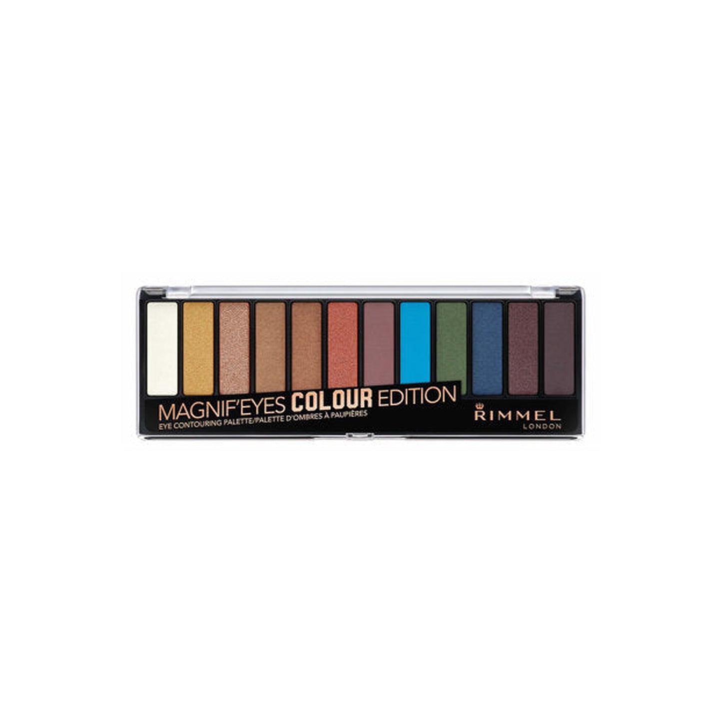 RIMMEL Magnif'eyes Eye Contouring 12 Pan Eye Shadow Palette 004 Colour Edition-RIMMEL-BeautyNmakeup.co.uk