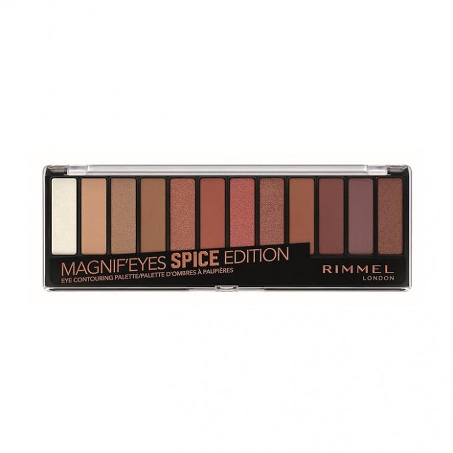 RIMMEL Magnif'eyes Eye Contouring 12 Pan Eye Shadow Palette 005 Spice Edition-RIMMEL-BeautyNmakeup.co.uk