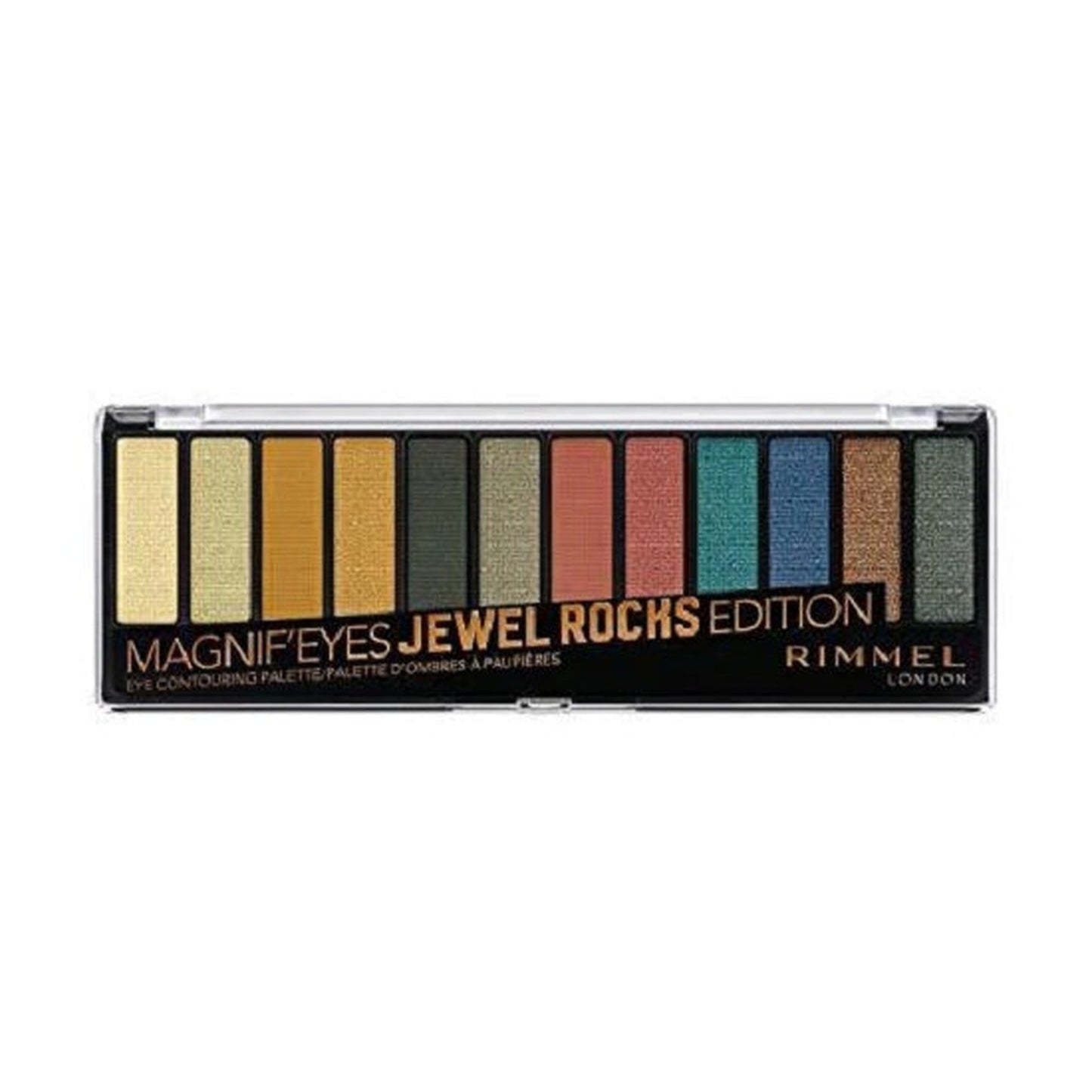 RIMMEL Magnif'eyes Eye Contouring 12 Pan Eye Shadow Palette 009 Jewel Rocks-RIMMEL-BeautyNmakeup.co.uk