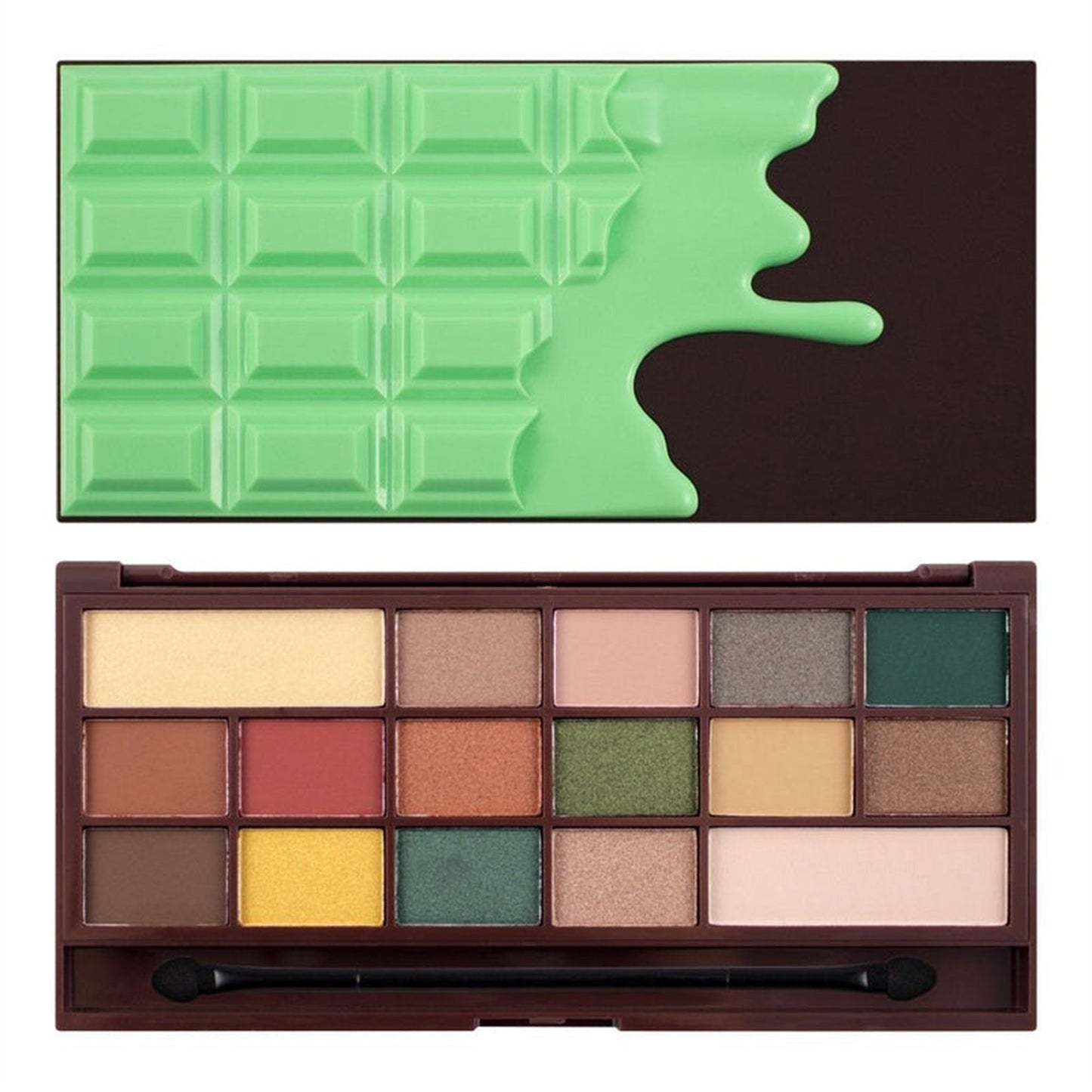 Revolution Violet 18 Chocolate Eyeshadow Palette - Mint Chocolate-REVOLUTION-BeautyNmakeup.co.uk