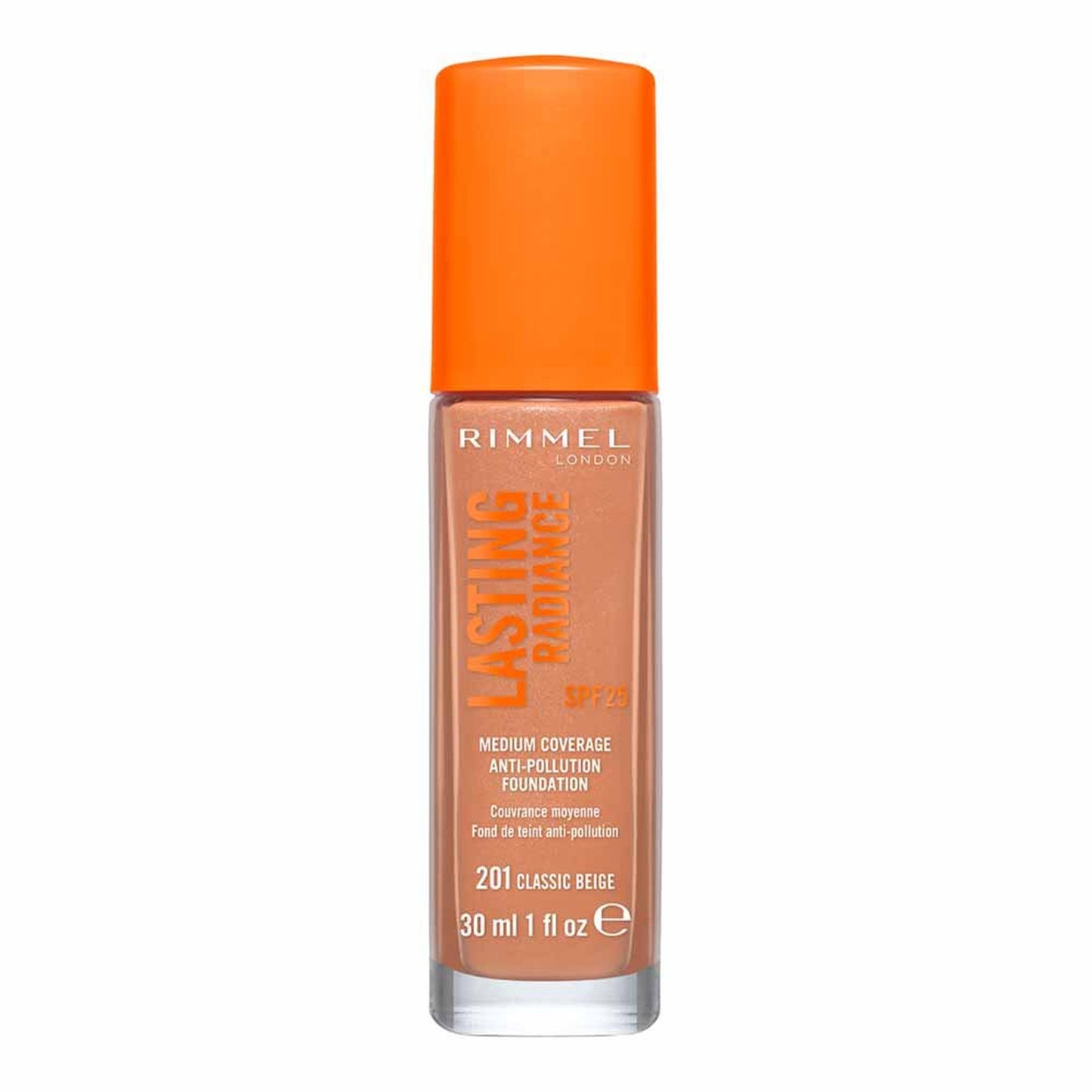 Rimmel London Lasting Radiance Foundation 201 Classic Beige-RIMMEL-BeautyNmakeup.co.uk