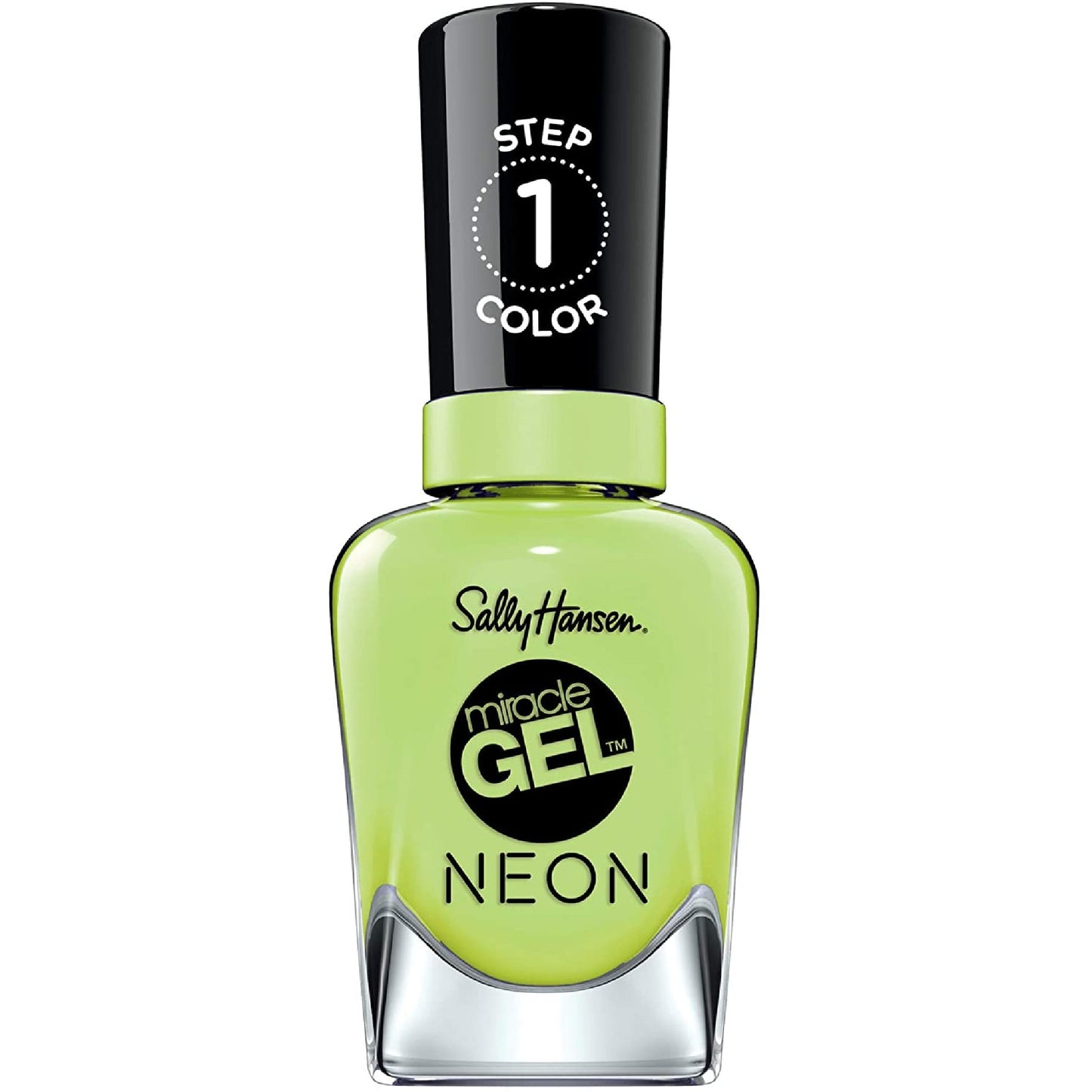 Sally Hansen miracle gel neon nail varnish 052 Electri lime-Sally Hansen-BeautyNmakeup.co.uk