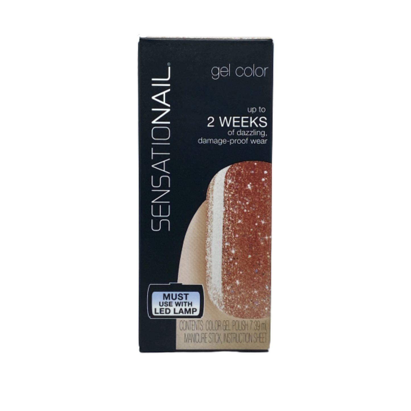 SensatioNail Gel Polish - tangerine glitter-SensatioNail-BeautyNmakeup.co.uk