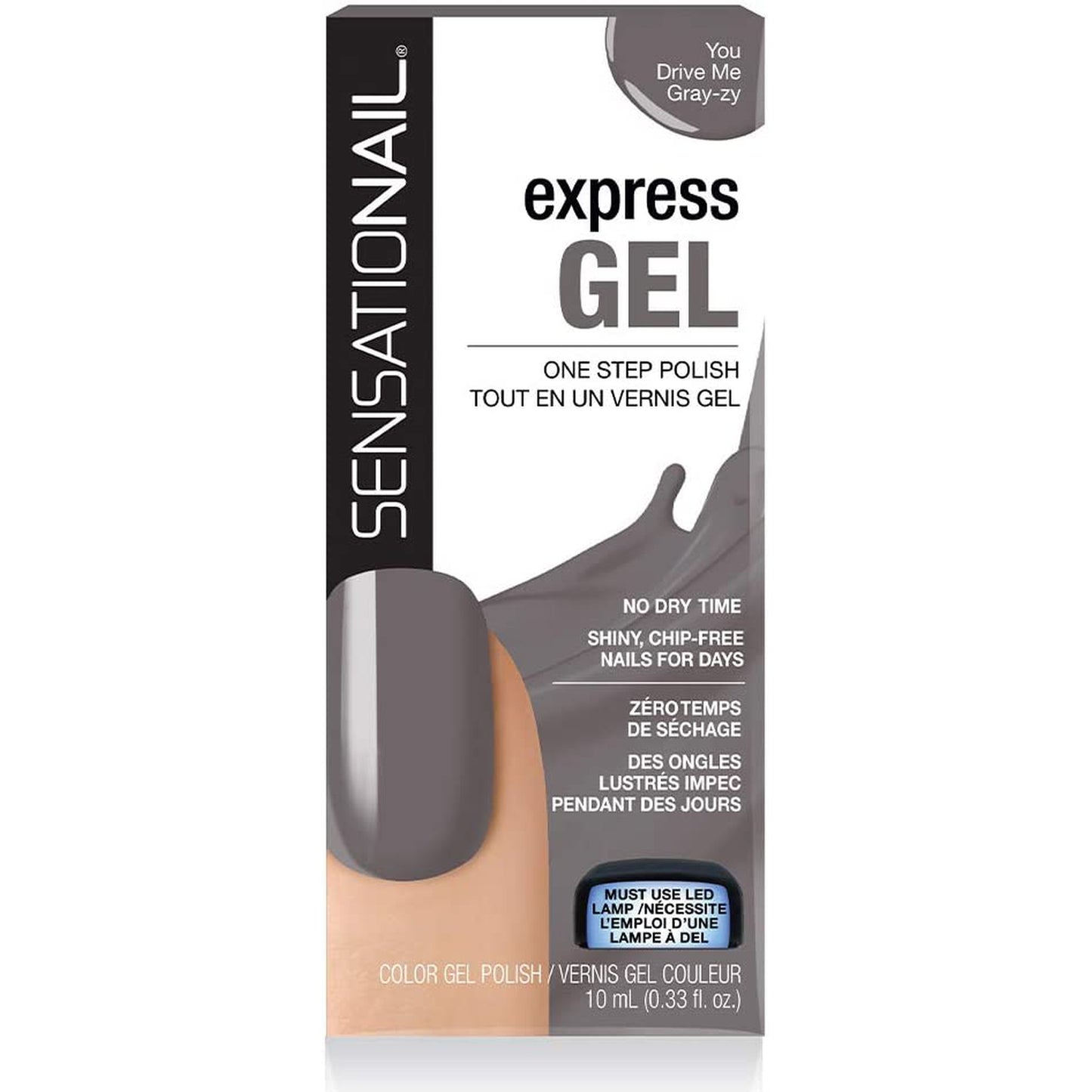 SensatioNail Express Gel Polish You Drive Me Gray-zy-SensatioNail-BeautyNmakeup.co.uk