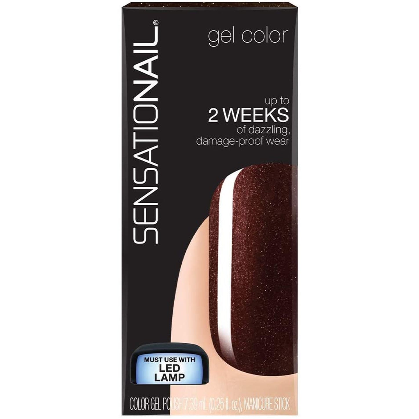 Sensationail Gel Polish Espresso Bean-SensatioNail-BeautyNmakeup.co.uk