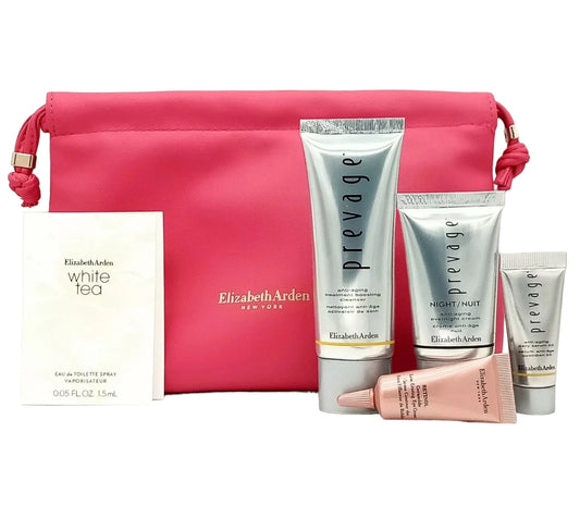 Elizabeth Arden Prevage 5Pc Piece Pink Gift Bag