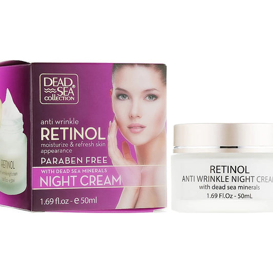 Dead Sea Anti-Wrinkle Night Cream With Retinol Anti Wrinkle 50ml-BeautyNmakeup.co.uk