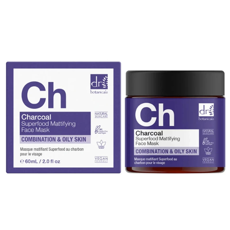 Dr Botanicals Charcoal Superfood Mattifying Face Mask 60ml