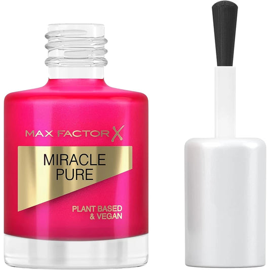 Max Factor Miracle Pure Vegan Nail Polish 265 Fiery Fuchsia-BeautyNmakeup.co.uk