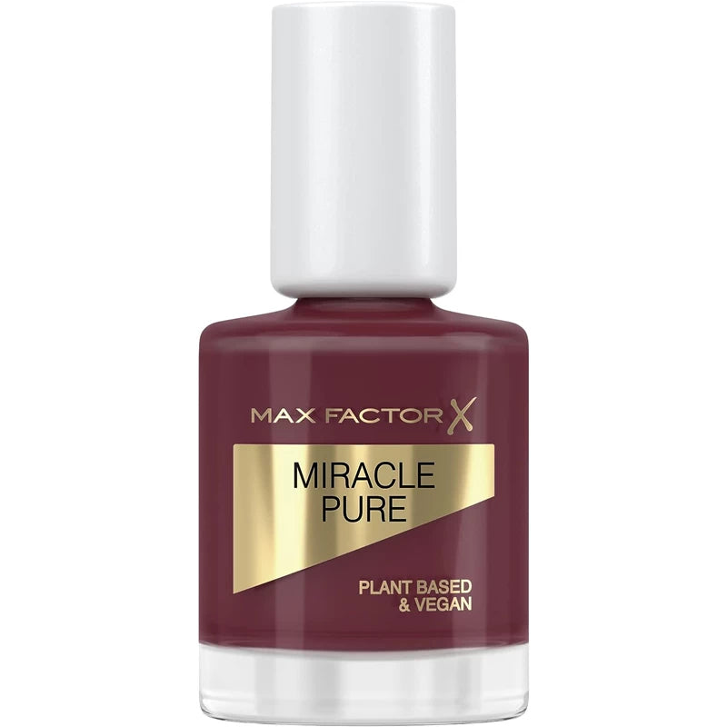 Max Factor Miracle Pure Vegan Nail Polish 373 Regal Garnet-BeautyNmakeup.co.uk