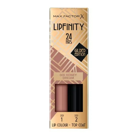 Max Factor X Lipfinity 24HR Lip Colour and Top Coat Gilded Edition 008 Honey Dream