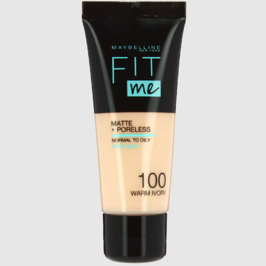 Maybelline Fit Me Matte & Poreless Foundation 100 Warm Ivory