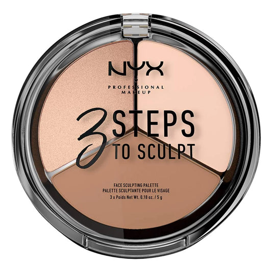 NYX 3 Steps To Sculpt Face Sculpting Palette Fair