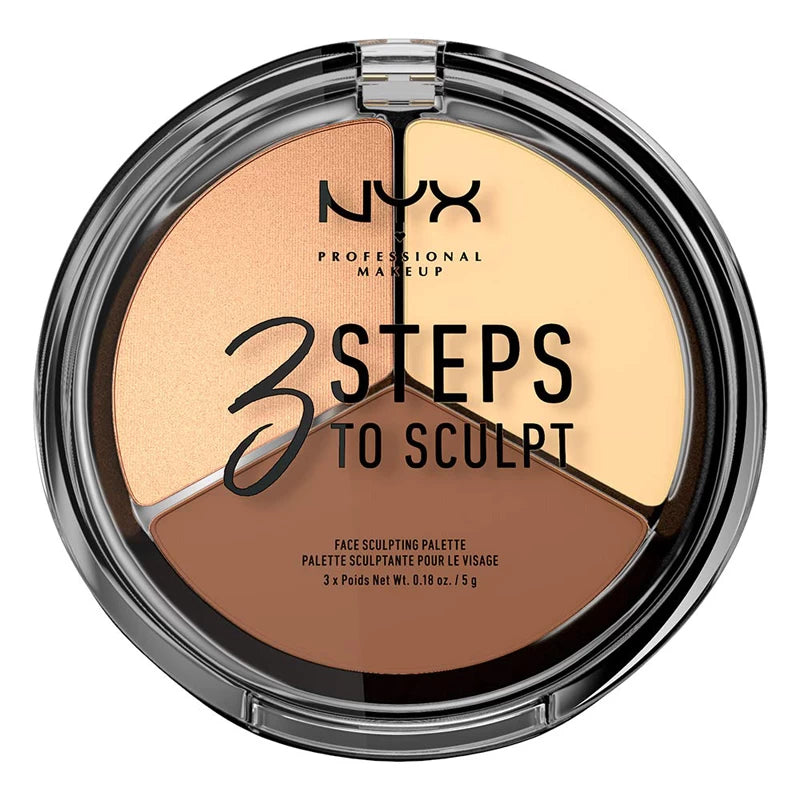 NYX 3 Steps To Sculpt Face Sculpting Palette Medium