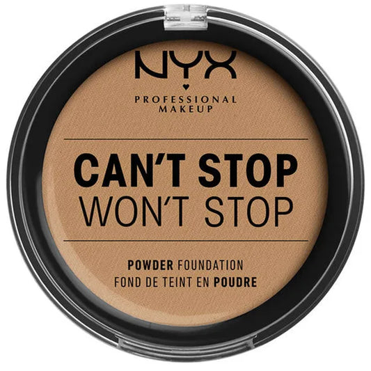 NYX Professional Makeup Can't Stop Won't Stop Powder Foundation, Caramel 15