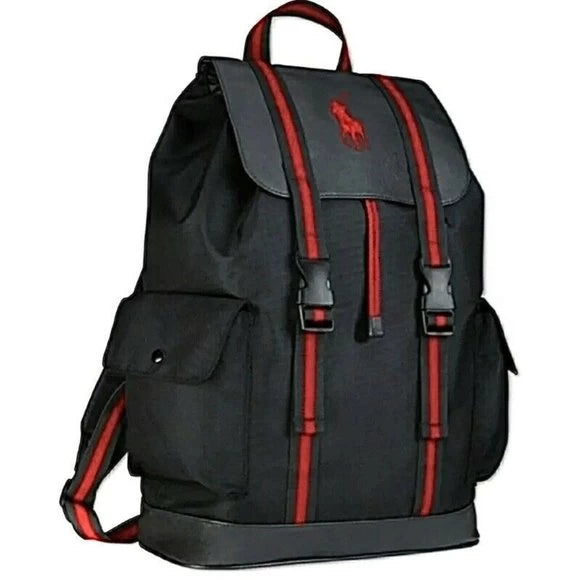Polo Ralph Lauren Men’s Backpack Black Red-BeautyNmakeup.co.uk
