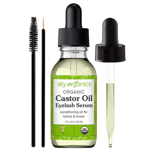 Sky Organics Organic Castor Oil Eyelash Serum 30ml-BeautyNmakeup.co.uk