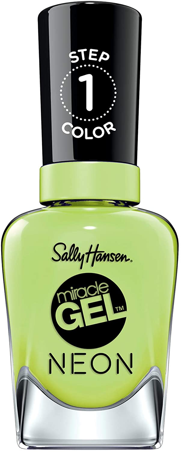 Sally Hansen miracle gel neon nail varnish 052 Electri lime