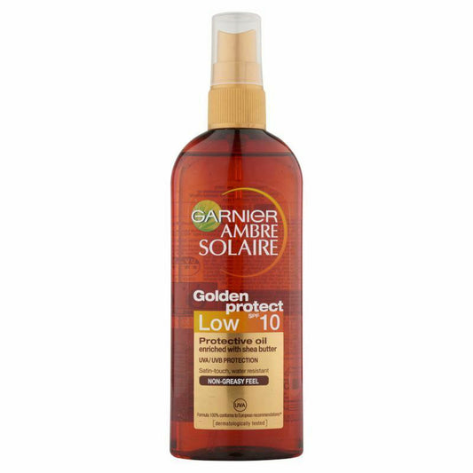 Garnier Ambre Solaire Golden Protect Protective Oil 150ml SPF10-Garnier-BeautyNmakeup.co.uk