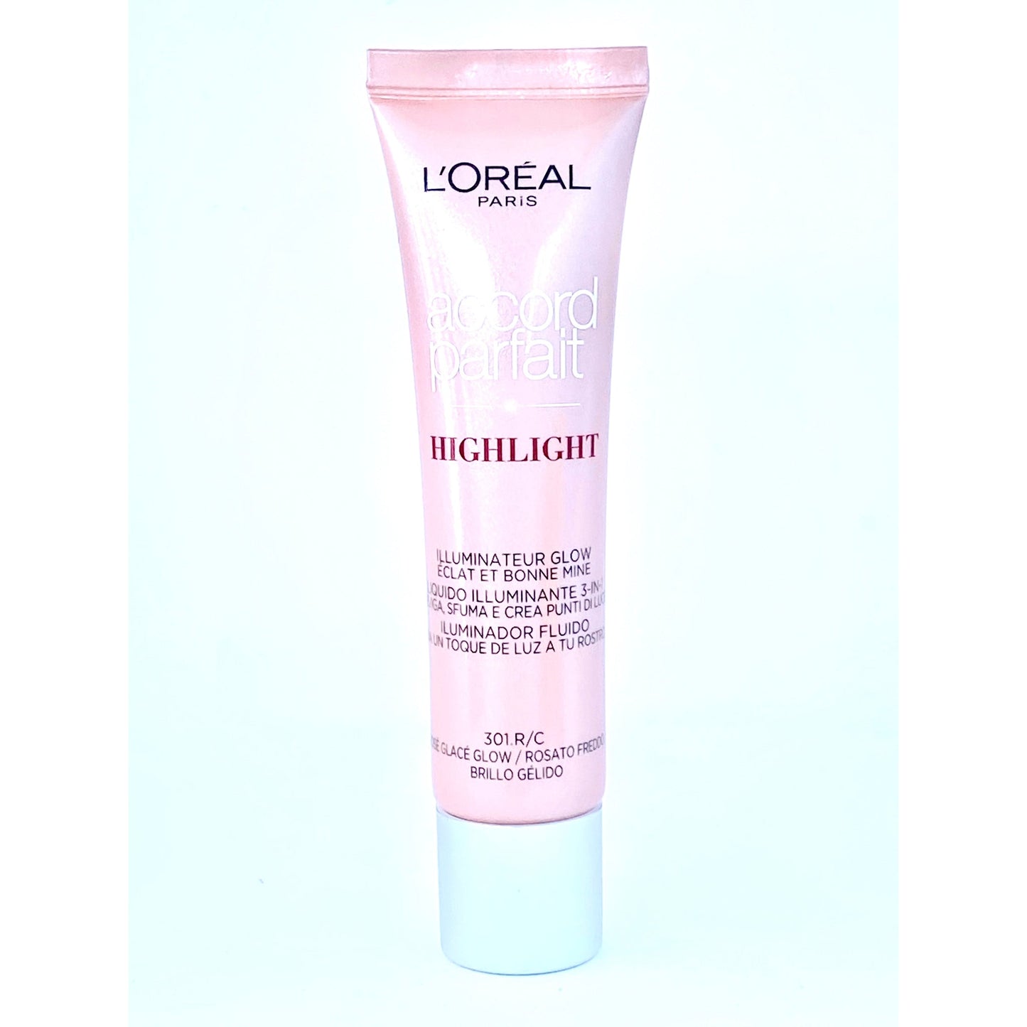 LOREAL Accord Parfait Highlight Makeup Finisher - Rose Glace Glow 301 R/C-L'Oreal-BeautyNmakeup.co.uk