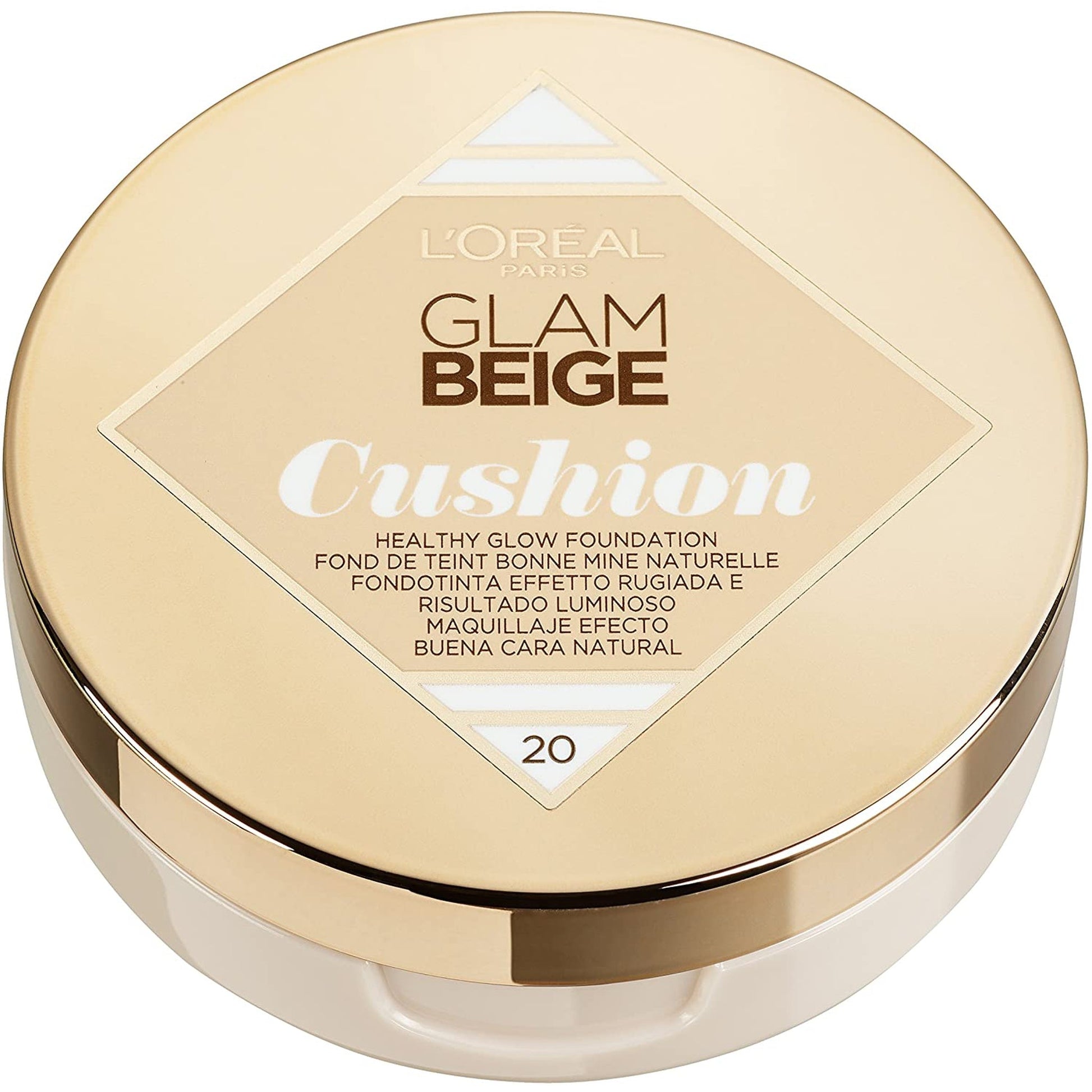 L'Oreal Glam Beige Cushion Foundation 20 Light-L'Oreal-BeautyNmakeup.co.uk