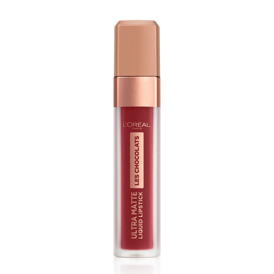 L'Oreal Paris Les Chocolats Ultra Matte Liquid Lipstick - 864 Tasty Ruby-L'Oreal-BeautyNmakeup.co.uk