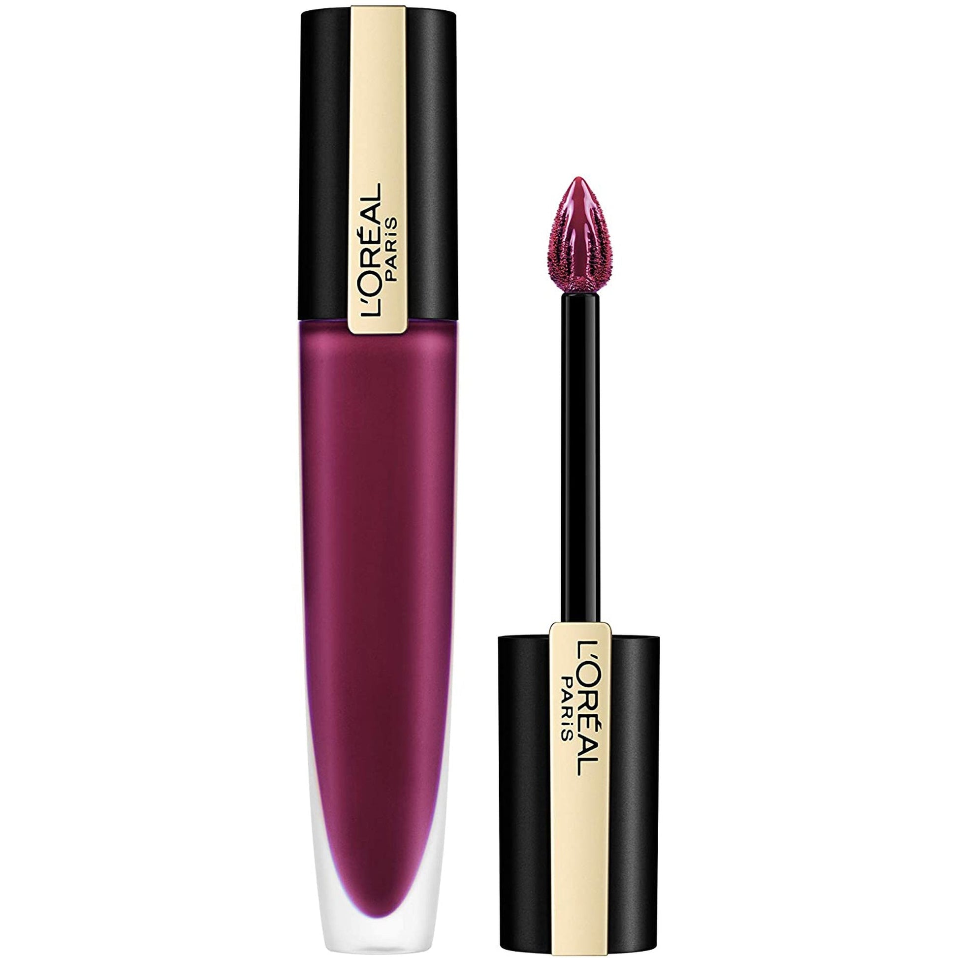 L'Oreal Paris Rouge Signature Metallic Liquid Lipstick-204 Voodoo-L'Oreal-BeautyNmakeup.co.uk
