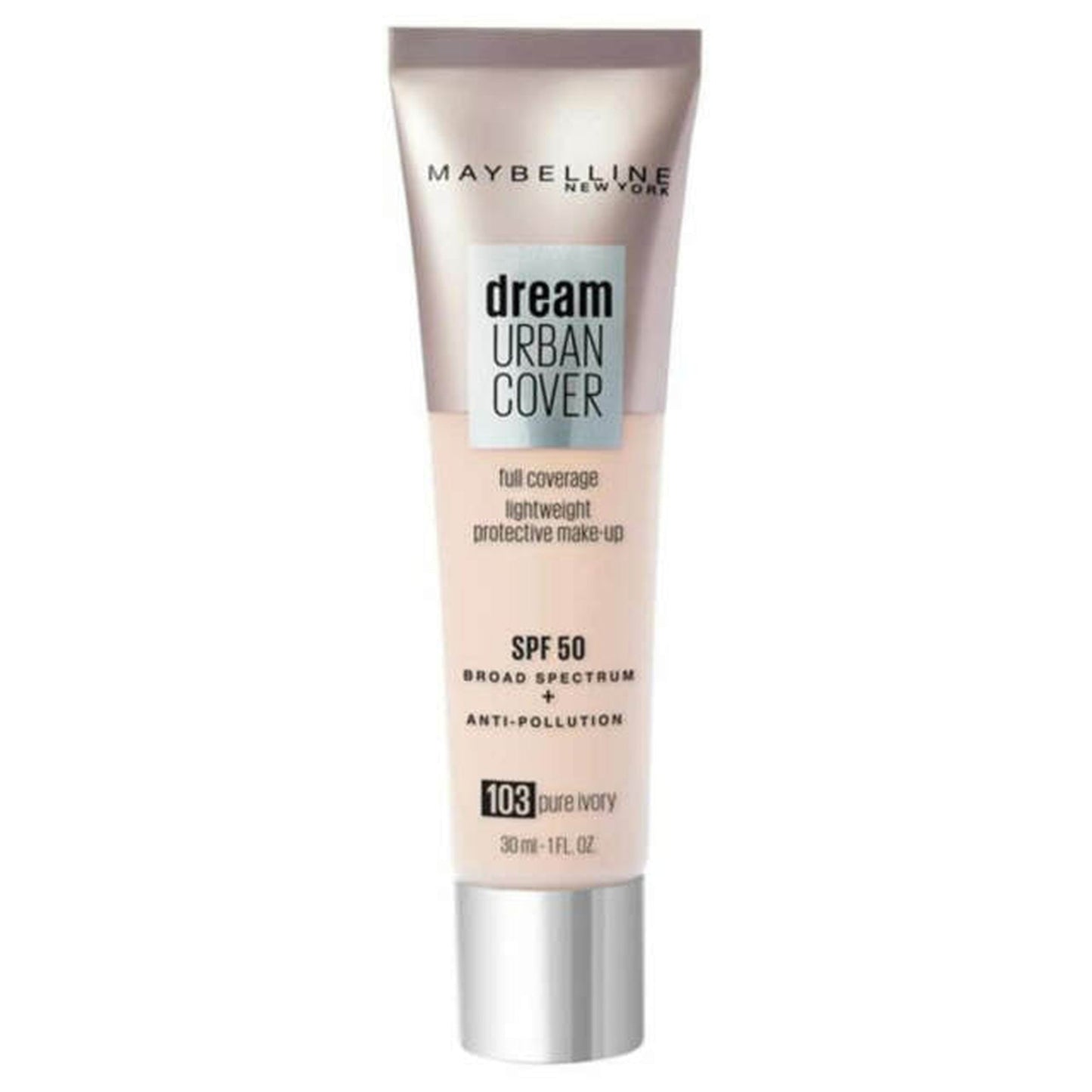 Maybeline Dream Urban Cover Foundation SPF50 - 103 Pure Ivory-Maybelline-BeautyNmakeup.co.uk