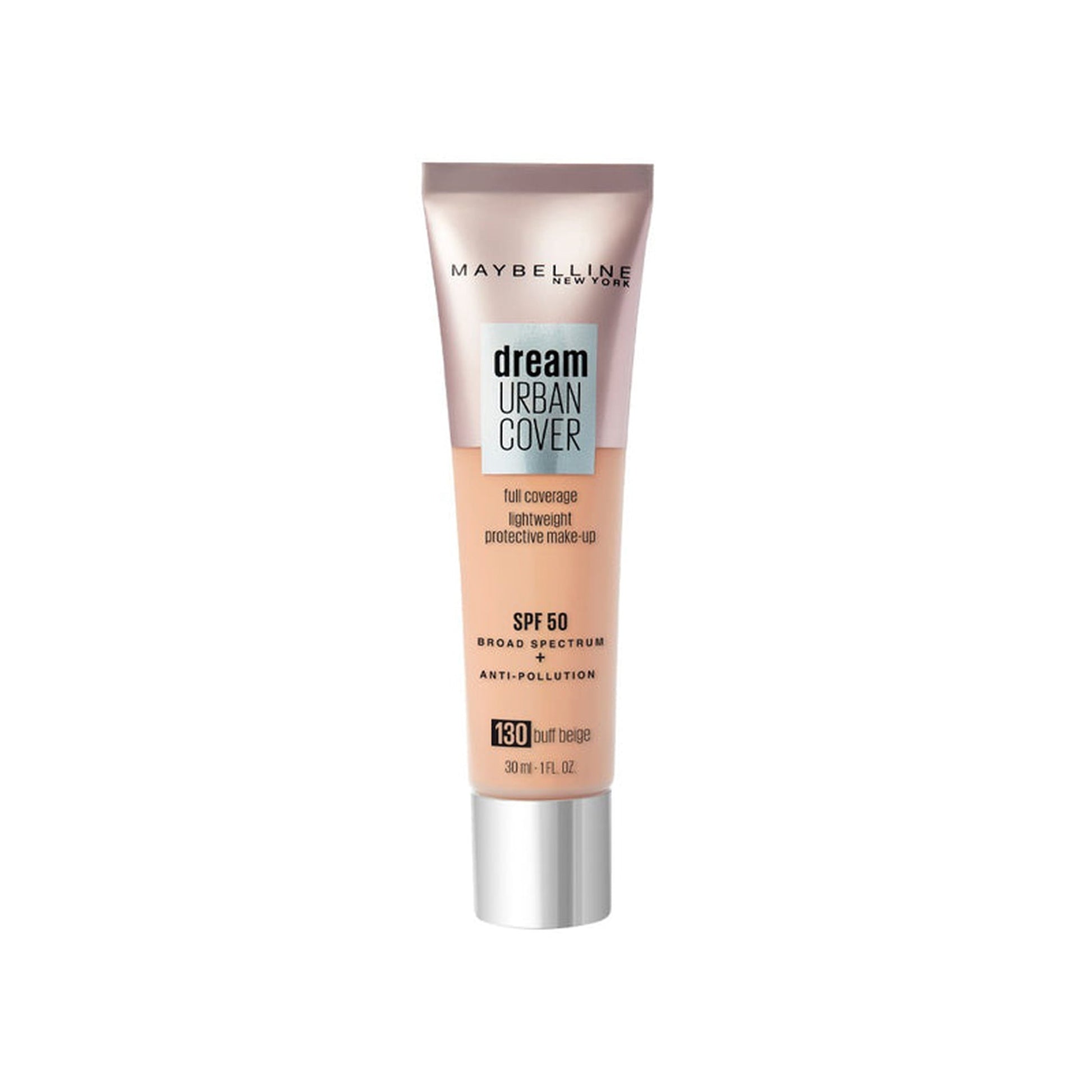 Maybeline Dream Urban Cover Foundation SPF50 - 130 Buff Beige-Maybelline-BeautyNmakeup.co.uk
