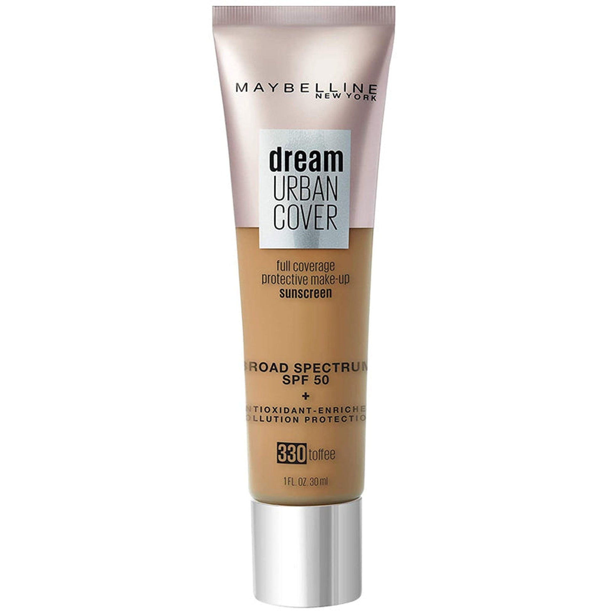 Maybeline Dream Urban Cover Foundation SPF50 - 330 Toffee-Maybelline-BeautyNmakeup.co.uk