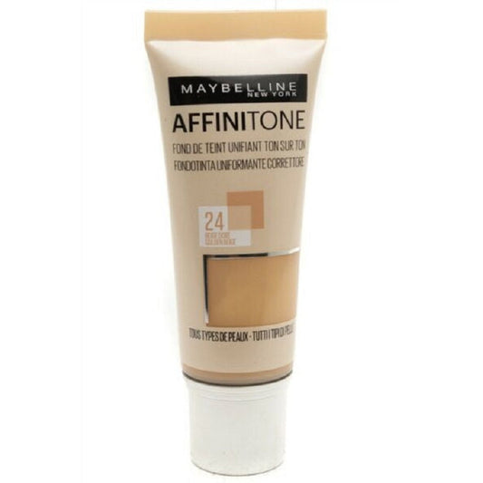 Maybelline Affinitone Foundation Perfect & Protect 24 Golden Beige 30ml-Maybelline-BeautyNmakeup.co.uk