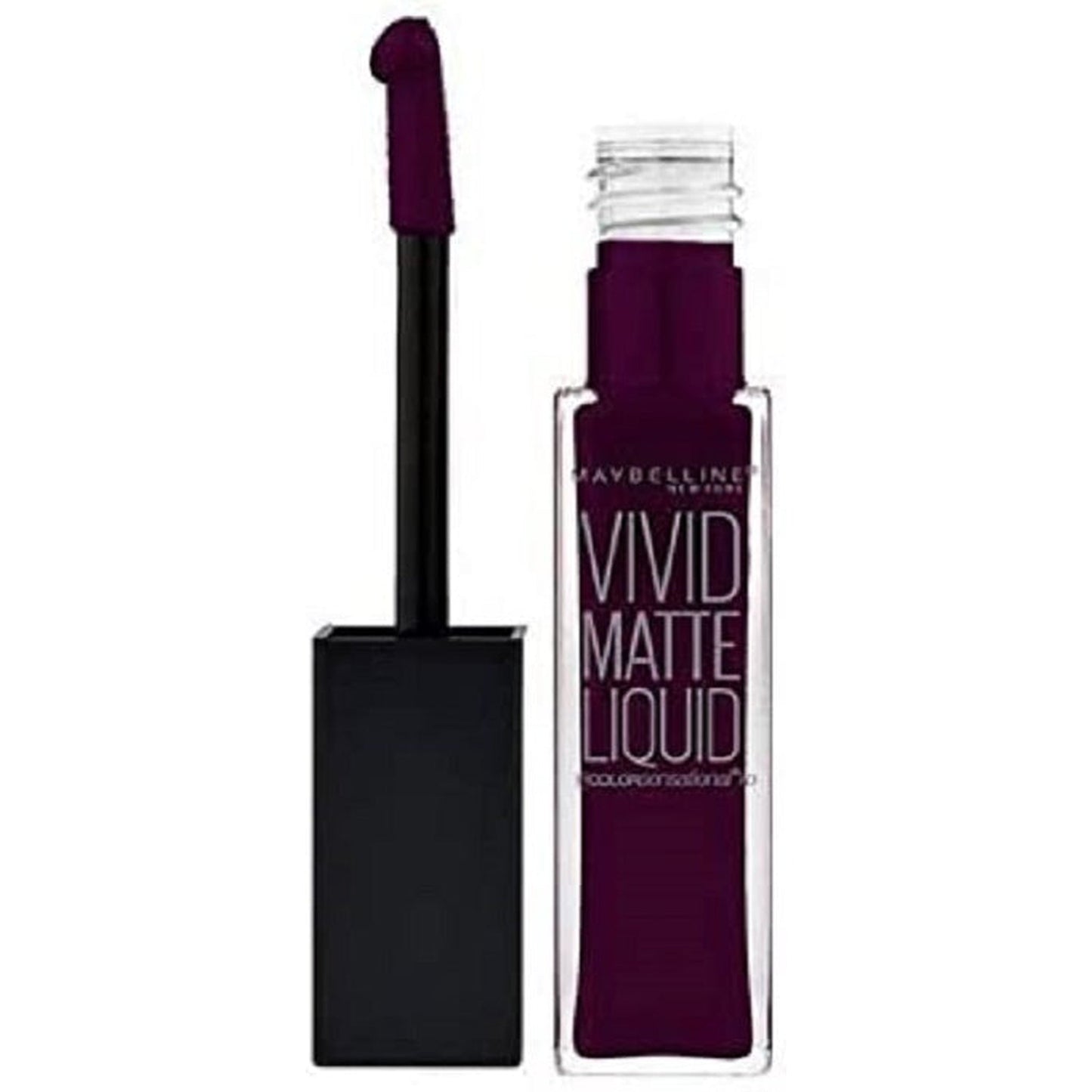Maybelline Color Sensational Vivid Matte Liquid Lipstick 47, Deepest Plum-Maybelline-BeautyNmakeup.co.uk