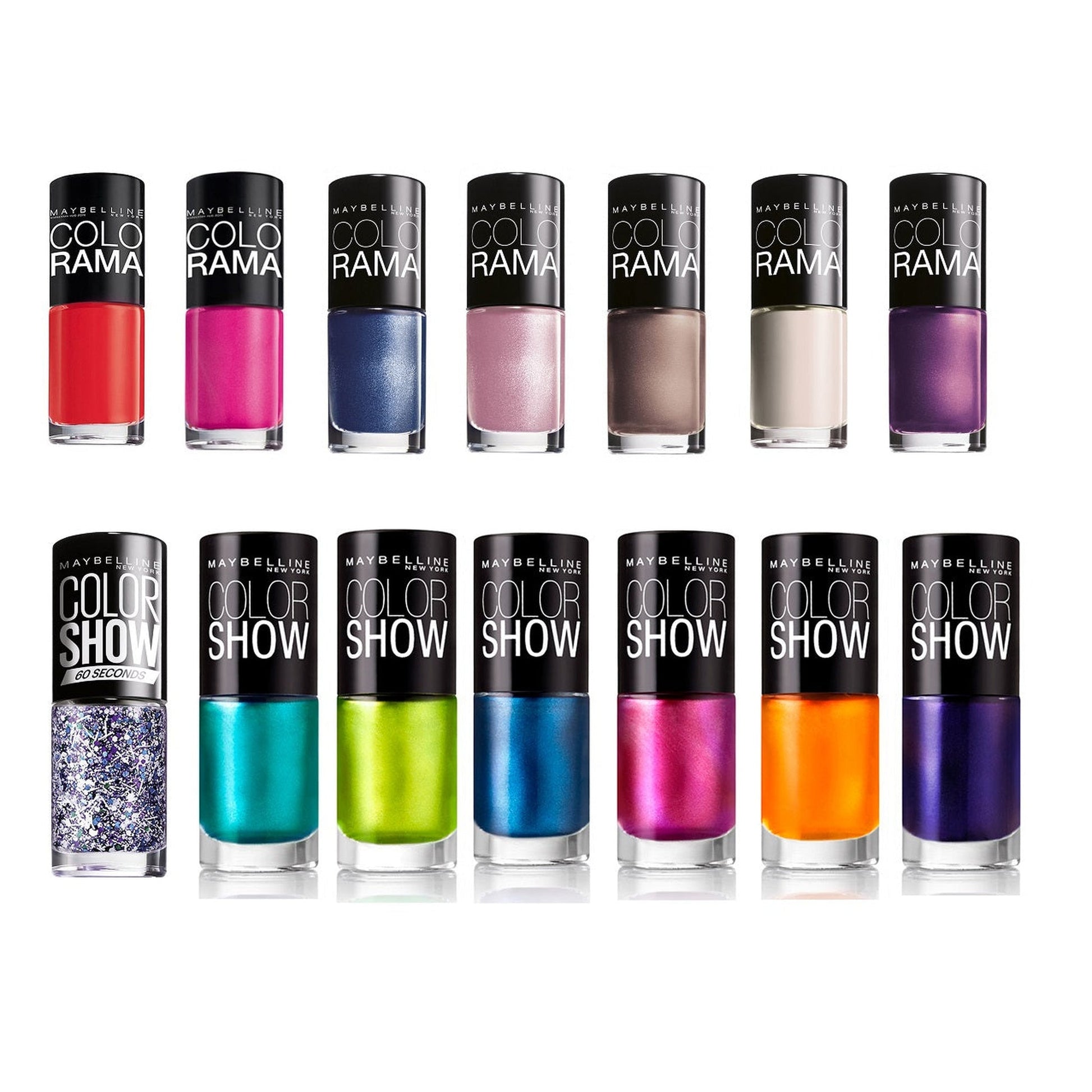 Maybelline Color Show Colorama Assorted Set of 10 Nail Polishes-Maybelline-BeautyNmakeup.co.uk