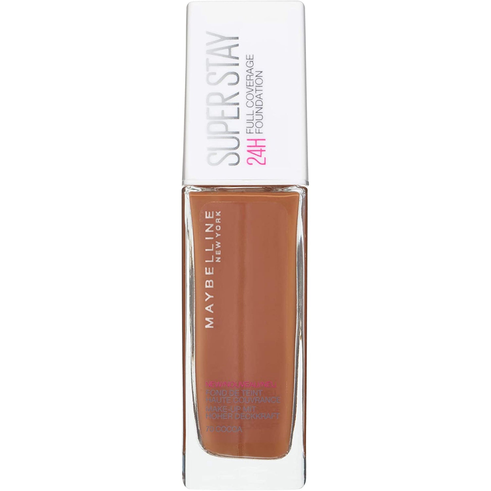 Maybelline SuperStay 24hr Foundation 70 Cocoa-Maybelline-BeautyNmakeup.co.uk