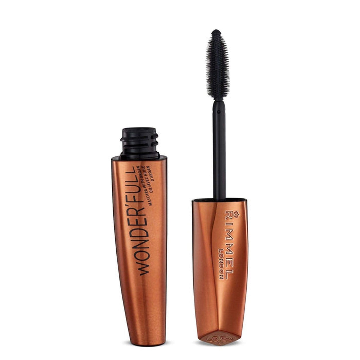 Rimmel WONDERFULL Waterproof Mascara With Argan Oil-001 Black-RIMMEL-BeautyNmakeup.co.uk