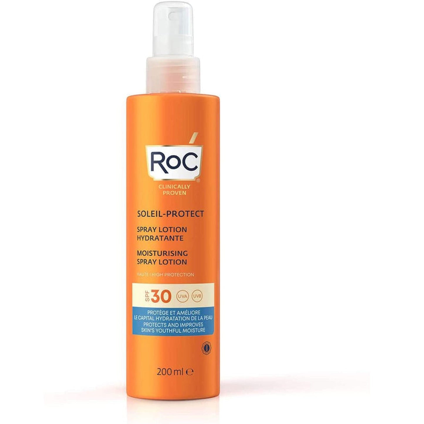 RoC Sun Protect Moisturising SPF30 Spray Lotion 200ml-ROC-BeautyNmakeup.co.uk