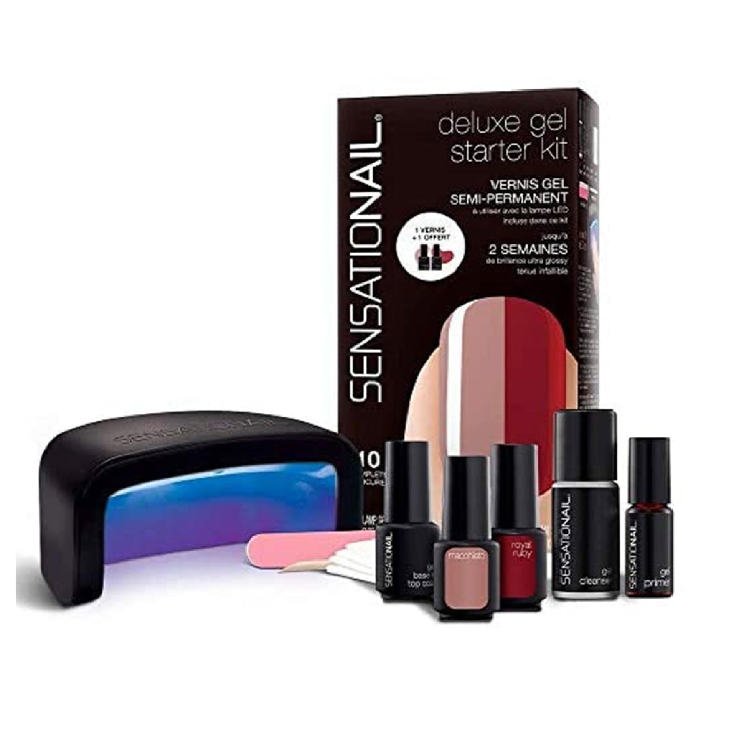 SN Deluxe Starter Kit Macchiato and Royal Ruby-SensatioNail-BeautyNmakeup.co.uk