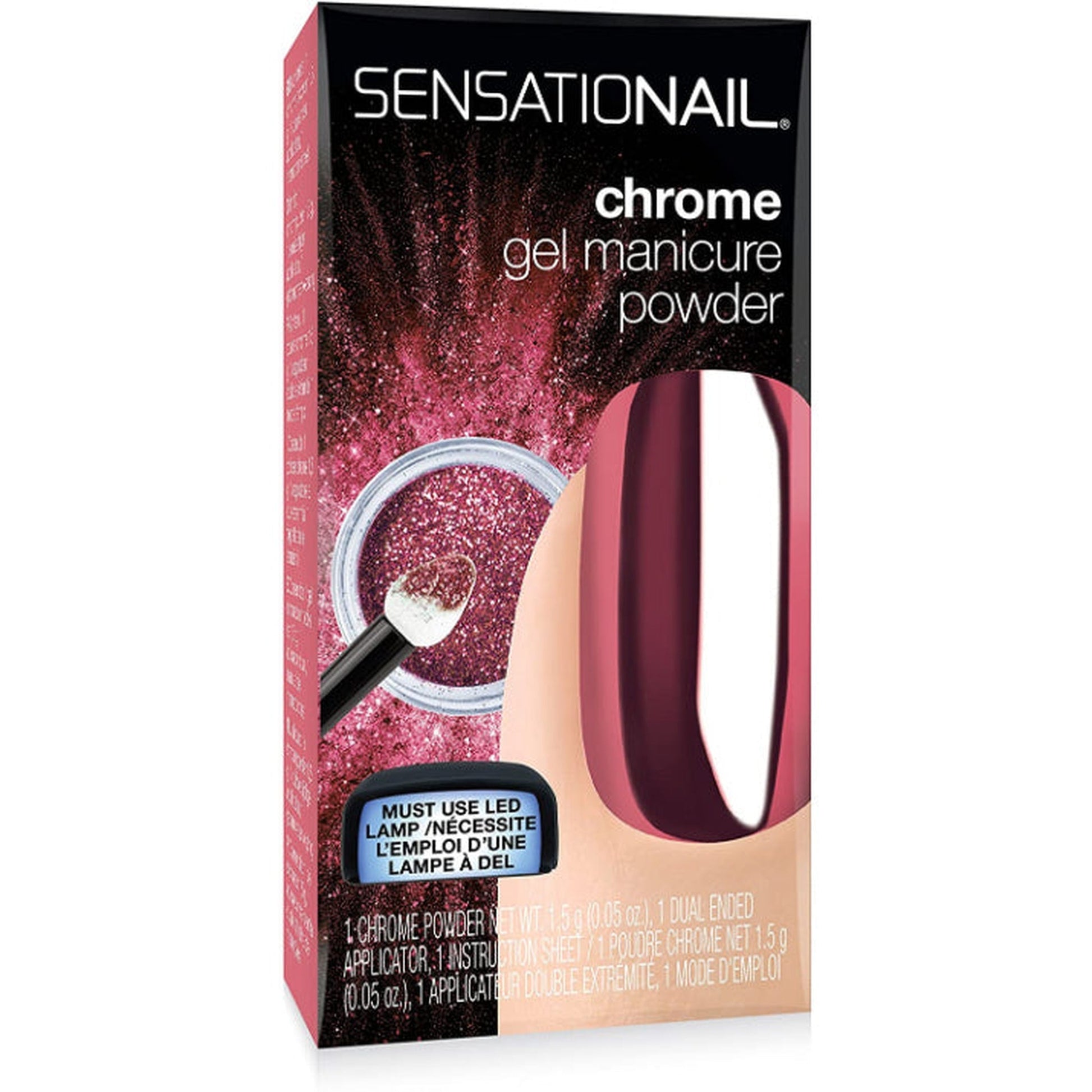 SensatioNail Chrome Manicure Powder - Rose-SensatioNail-BeautyNmakeup.co.uk