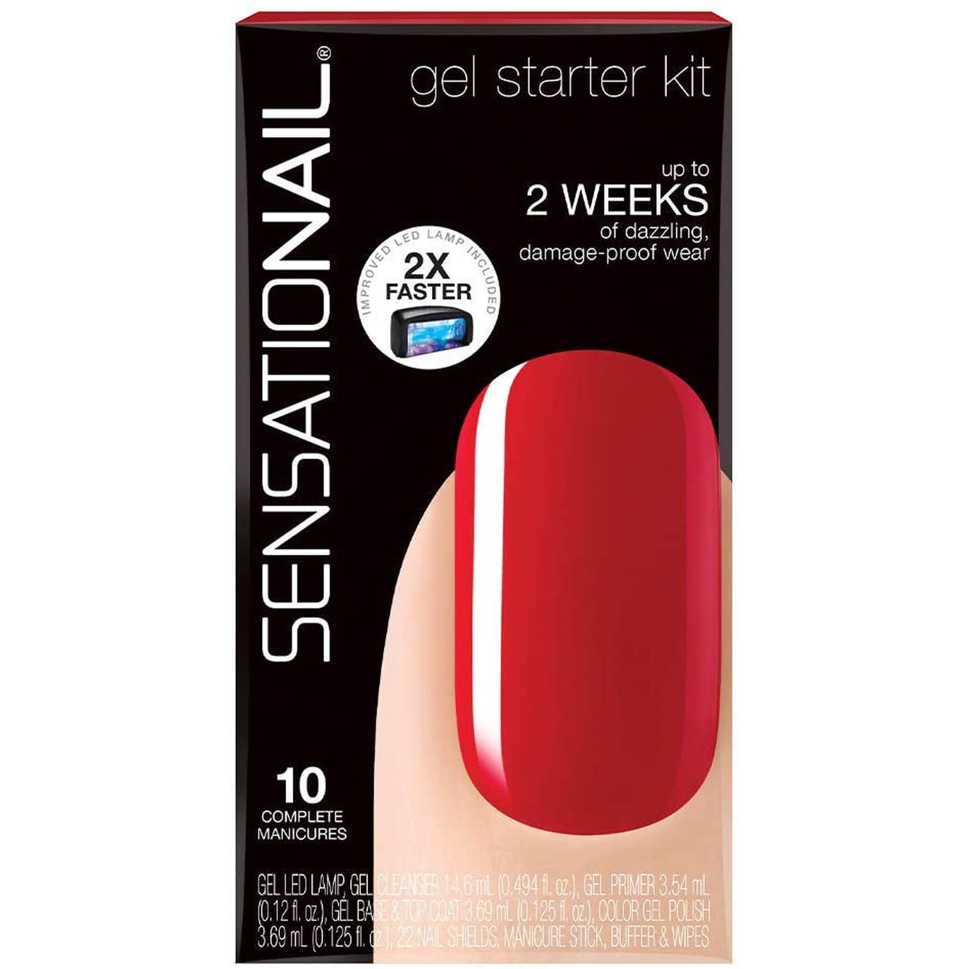 SensatioNail Gel Polish Starter Kit Scarlet Red