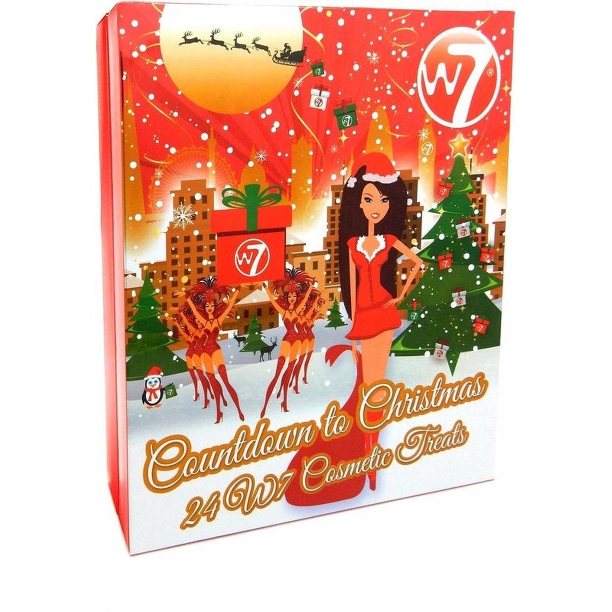 W7 24 Cosmetic Treats, Countdown To Christmas Advent Calendar-W7-BeautyNmakeup.co.uk