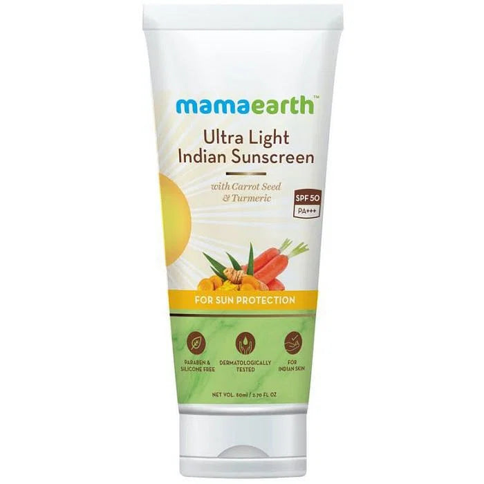 mamaearth Ultra Light Indian Sunscreen SPF50 PA+++