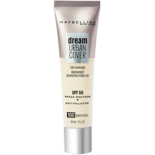 Maybeline Dream Urban Cover Foundation SPF50 - 100 Warm Ivory-BeautyNmakeup.co.uk
